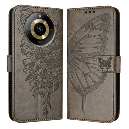 Embossed Butterfly Leather Phone Case, For Realme C67 4G Global, For Realme C67 5G India/Narzo 60x Global, For Realme 11 4G Global
