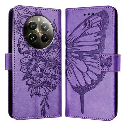Embossed Butterfly Leather Phone Case, For Realme 12 5G Global, For Realme Note 50 4G Global / C51 4G, For Realme 12 Pro 5G / 12 Pro+ 5G Global