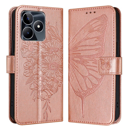 Embossed Butterfly Leather Phone Case, For Realme 12 5G Global, For Realme Note 50 4G Global / C51 4G, For Realme 12 Pro 5G / 12 Pro+ 5G Global