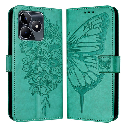 Embossed Butterfly Leather Phone Case, For Realme 12 5G Global, For Realme Note 50 4G Global / C51 4G, For Realme 12 Pro 5G / 12 Pro+ 5G Global