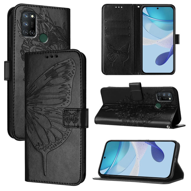 Embossed Butterfly Leather Phone Case, For Realme C17 / 7i