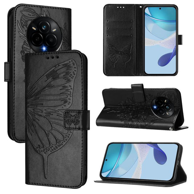Embossed Butterfly Leather Phone Case, For Realme 14 Pro, For Realme GT7 Pro 5G, For Realme 13 Pro / 13 Pro+ 5G