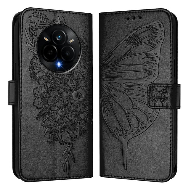 Embossed Butterfly Leather Phone Case, For Realme 14 Pro, For Realme GT7 Pro 5G, For Realme 13 Pro / 13 Pro+ 5G