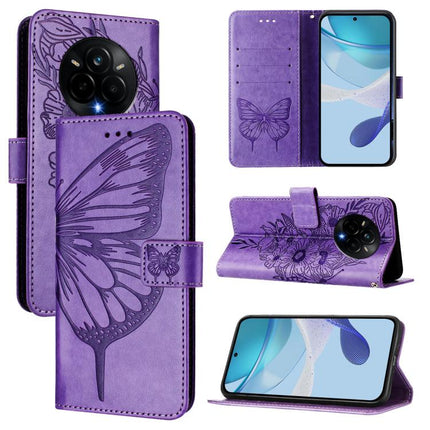 Embossed Butterfly Leather Phone Case, For Realme 14 Pro, For Realme GT7 Pro 5G, For Realme 13 Pro / 13 Pro+ 5G