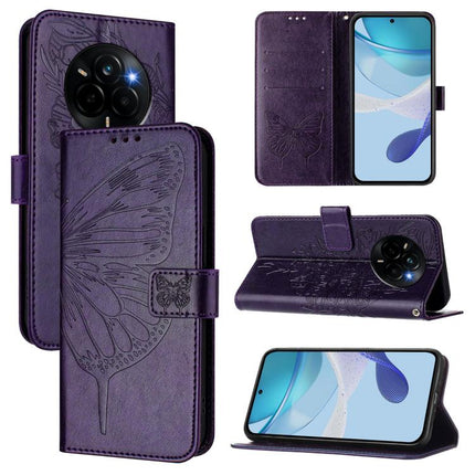 Embossed Butterfly Leather Phone Case, For Realme Narzo 80 Pro / 14 Pro 5G India, For Realme 14 5G Global / P3 5G India, For Realme 14 Pro+