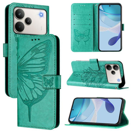 Embossed Butterfly Leather Phone Case, For Realme C85 5G / 15x 5G India, For Realme P4 Pro 5G, For Realme P4