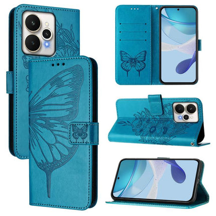 Embossed Butterfly Leather Phone Case, For Realme 15T Global, For Realme C71 4G India, For Realme 15 5G / Realme 15 Pro 5G