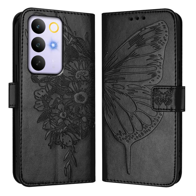 Embossed Butterfly Leather Phone Case, For Realme C85 5G / 15x 5G India, For Realme P4 Pro 5G, For Realme P4