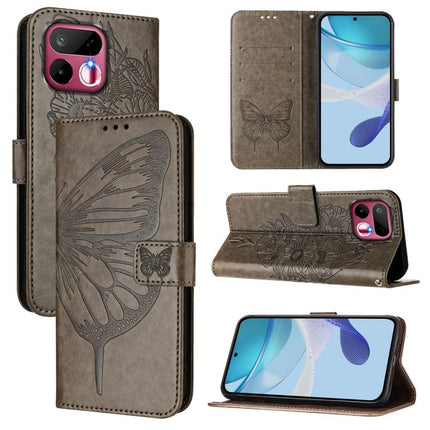 Embossed Butterfly Leather Phone Case, For Realme P4x 5G / OnePlus Nord CE6 Lite, For Realme 16T 5G Global, For Realme C100 5G / C85 5G Global