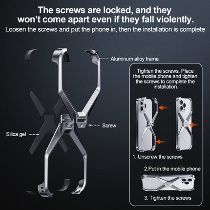 Frameless X-shaped Metal Phone Case