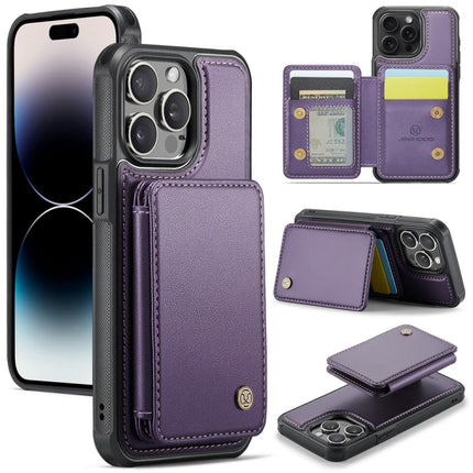 JEEHOOD J05 Business Magnetic Style RFID Leather Phone Case, For iPhone 14, For iPhone 14 Pro, For iPhone 14 Pro Max, For iPhone 13 Pro Max