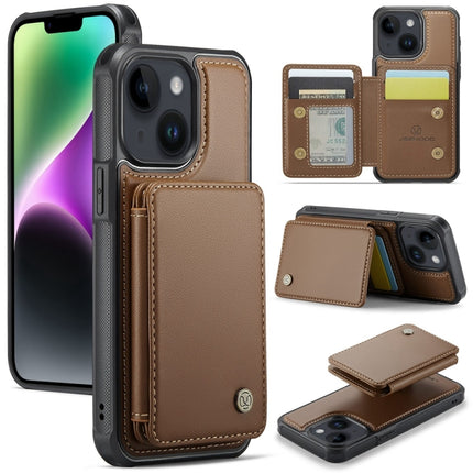 JEEHOOD J05 Business Magnetic Style RFID Leather Phone Case, For iPhone 14, For iPhone 14 Pro, For iPhone 14 Pro Max, For iPhone 13 Pro Max