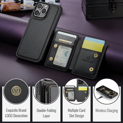 JEEHOOD J05 Business Magnetic Style RFID Leather Phone Case, For iPhone 16 Pro, For iPhone 16 Plus, For iPhone 16, For iPhone 15 Pro Max