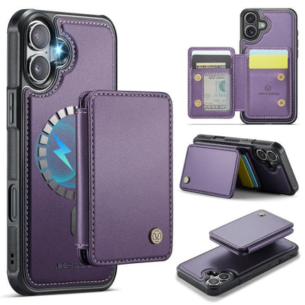 JEEHOOD J05 Business Magnetic Style RFID Leather Phone Case, For iPhone 17 Pro, For iPhone 17, For iPhone Air, For iPhone 16 Pro Max