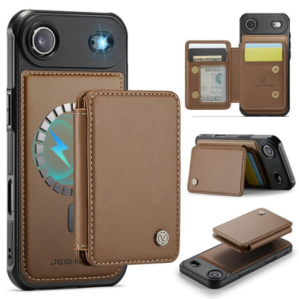 JEEHOOD J05 Business Magnetic Style RFID Leather Phone Case, For iPhone 17 Pro, For iPhone 17, For iPhone Air, For iPhone 16 Pro Max