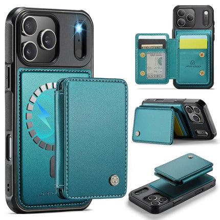JEEHOOD J05 Business Magnetic Style RFID Leather Phone Case, For iPhone 18 Pro, For iPhone 18 Pro Max, For iPhone 17e / 16e, For iPhone 17 Pro Max