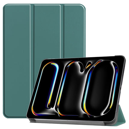Custer Pure Color 3-Fold Holder Smart Leather Tablet Case, For iPad Air 13 2026 / 2025 / 2024, For iPad Pro 13 2025 / 2024