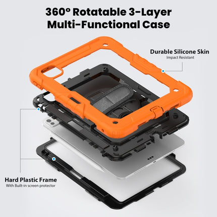 Lucky Wheel Grip Silicone Hybrid PC Tablet Case with Shoulder Strap, For iPad Pro 11 2025 / 2024