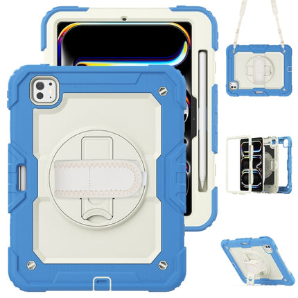 Lucky Wheel Grip Silicone Hybrid PC Tablet Case with Shoulder Strap, For iPad Pro 11 2025 / 2024