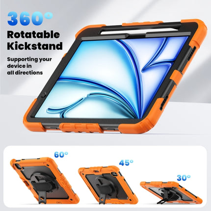 Lucky Wheel Grip Silicone Hybrid PC Tablet Case with Shoulder Strap, For iPad Air 11 2026 / 2025 / 2024