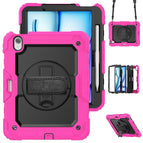 For iPad Air 11 2026 / 2025 / 2024 / Black+Rose Red