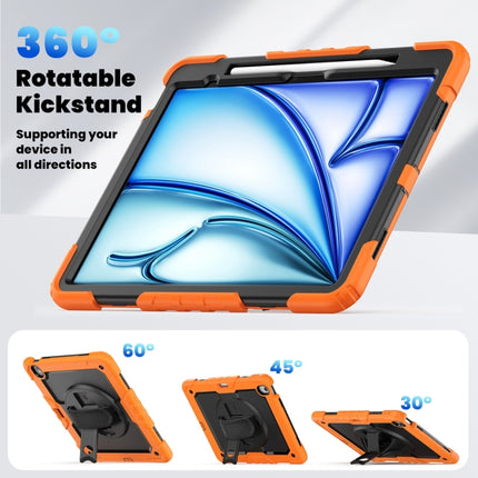 Lucky Wheel Grip Silicone Hybrid PC Tablet Case with Shoulder Strap, For iPad Air 13 2026 / 2025 / 2024
