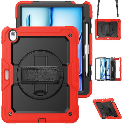 Lucky Wheel Grip Silicone Hybrid PC Tablet Case with Shoulder Strap, For iPad Air 13 2026 / 2025 / 2024