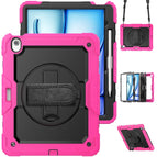 For iPad Air 13 2026 / 2025 / 2024 / Black+Rose Red