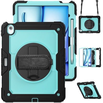 Lucky Wheel Grip Silicone Hybrid PC Tablet Case with Shoulder Strap, For iPad Air 13 2026 / 2025 / 2024