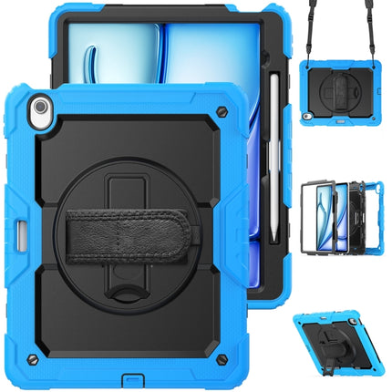 Lucky Wheel Grip Silicone Hybrid PC Tablet Case with Shoulder Strap, For iPad Air 13 2026 / 2025 / 2024