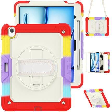 Lucky Wheel Grip Silicone Hybrid PC Tablet Case with Shoulder Strap, For iPad Air 13 2026 / 2025 / 2024