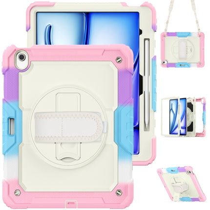 Lucky Wheel Grip Silicone Hybrid PC Tablet Case with Shoulder Strap, For iPad Air 13 2026 / 2025 / 2024