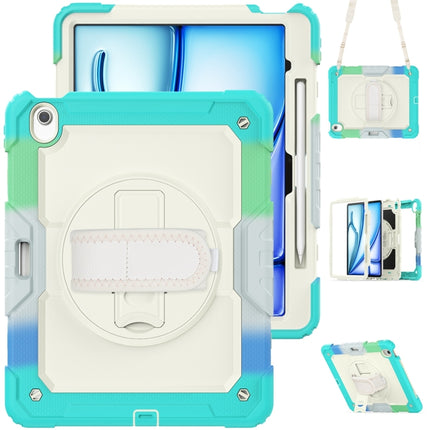 Lucky Wheel Grip Silicone Hybrid PC Tablet Case with Shoulder Strap, For iPad Air 13 2026 / 2025 / 2024