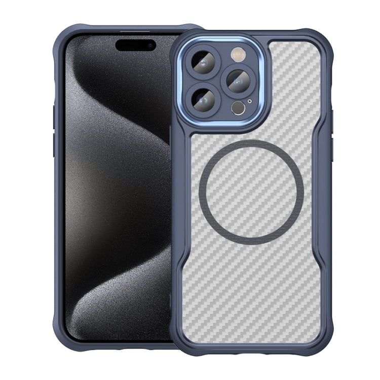 Carbon Fiber Texture MagSafe Translucent Phone Case, For iPhone 16 Plus, For iPhone 16, For iPhone 15 Pro Max, For iPhone 15 Pro, For iPhone 15 Plus / 14 Plus, For iPhone 15