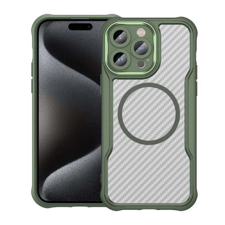Carbon Fiber Texture MagSafe Translucent Phone Case, For iPhone 16 Plus, For iPhone 16, For iPhone 15 Pro Max, For iPhone 15 Pro, For iPhone 15 Plus / 14 Plus, For iPhone 15