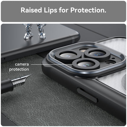 Carbon Fiber Texture MagSafe Translucent Phone Case