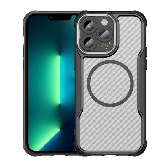 Carbon Fiber Texture MagSafe Translucent Phone Case, For iPhone 13 Pro Max, For iPhone 13 Pro, For iPhone 12, For iPhone 12 Pro Max, For iPhone 12 Pro, For iPhone 11 Pro Max