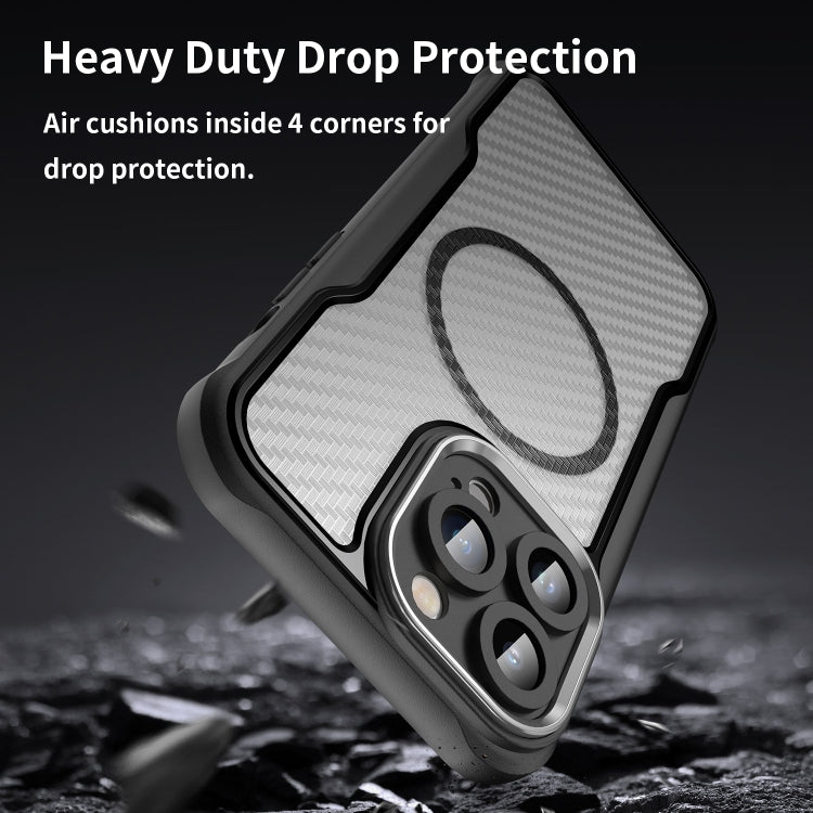 Carbon Fiber Texture MagSafe Translucent Phone Case