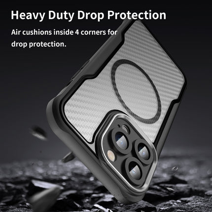 Carbon Fiber Texture MagSafe Translucent Phone Case, For iPhone 11 Pro Max, For iPhone 11, For iPhone 11 Pro