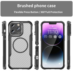 Carbon Fiber Texture MagSafe Translucent Phone Case, For iPhone 12 Pro, For iPhone 11 Pro Max, For iPhone 11, For iPhone 11 Pro