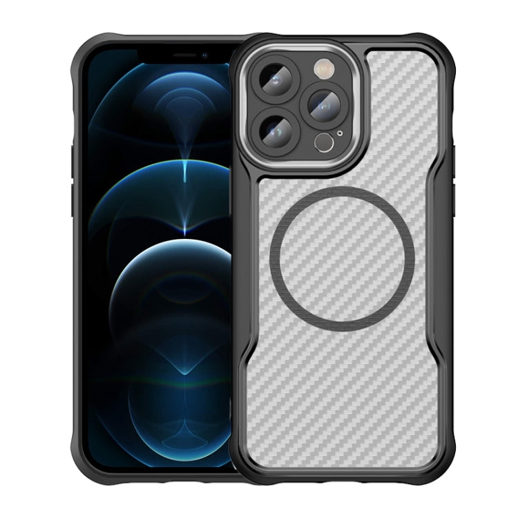 Carbon Fiber Texture MagSafe Translucent Phone Case
