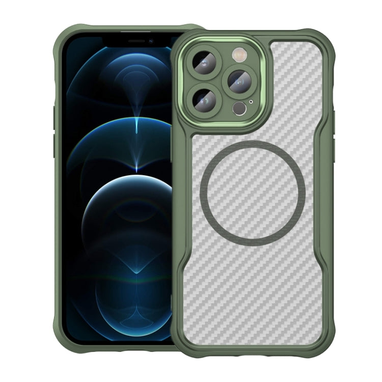 Carbon Fiber Texture MagSafe Translucent Phone Case