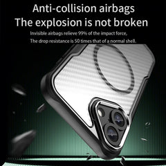Carbon Fiber Texture MagSafe Translucent Phone Case, For iPhone 16 Plus, For iPhone 16, For iPhone 15 Pro Max, For iPhone 15 Pro, For iPhone 15 Plus / 14 Plus, For iPhone 15
