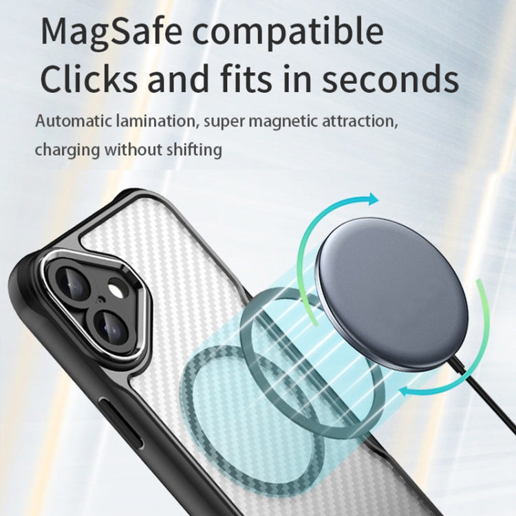 Carbon Fiber Texture MagSafe Translucent Phone Case, For iPhone 16 Plus, For iPhone 16, For iPhone 15 Pro Max, For iPhone 15 Pro, For iPhone 15 Plus / 14 Plus, For iPhone 15