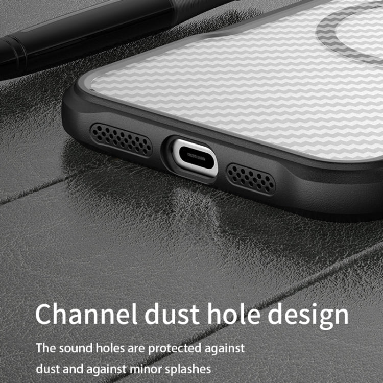 Carbon Fiber Texture MagSafe Translucent Phone Case, For iPhone 16 Plus, For iPhone 16, For iPhone 15 Pro Max, For iPhone 15 Pro, For iPhone 15 Plus / 14 Plus, For iPhone 15