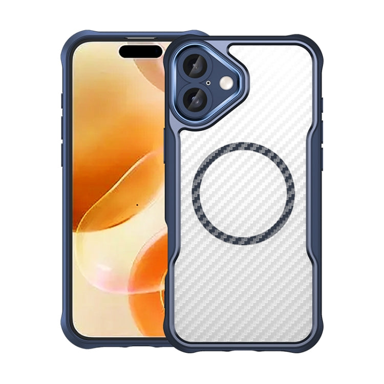 Carbon Fiber Texture MagSafe Translucent Phone Case, For iPhone 16 Plus, For iPhone 16, For iPhone 15 Pro Max, For iPhone 15 Pro, For iPhone 15 Plus / 14 Plus, For iPhone 15