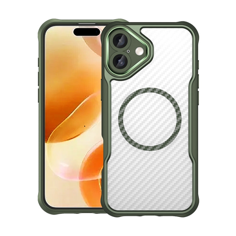 Carbon Fiber Texture MagSafe Translucent Phone Case, For iPhone 16 Plus, For iPhone 16, For iPhone 15 Pro Max, For iPhone 15 Pro, For iPhone 15 Plus / 14 Plus, For iPhone 15