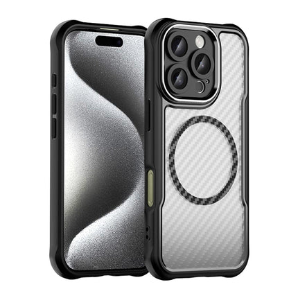 Carbon Fiber Texture MagSafe Translucent Phone Case