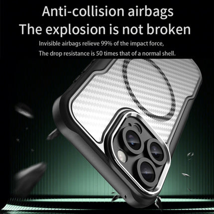 Carbon Fiber Texture MagSafe Translucent Phone Case