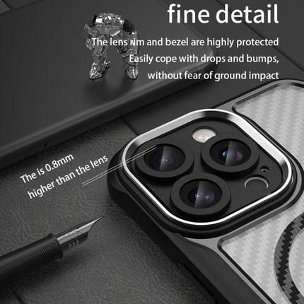 Carbon Fiber Texture MagSafe Translucent Phone Case